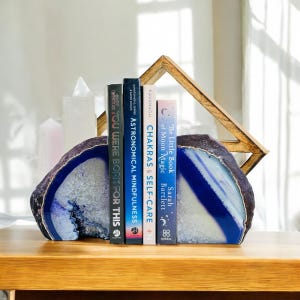 Purple Agate Crystal Bookend