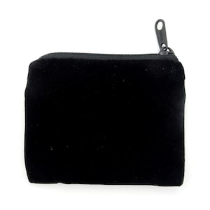 Black Velvet Gemstone Zipper Carrying Bag  - Great Gift Bag Protection for your Stones
