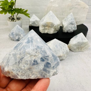 Blue Calcite Crystal Points - By Weight