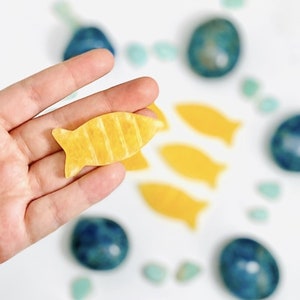 Fette di pesce in cristallo di calcite arancione