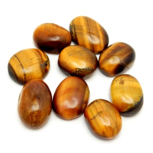 Tiny Tiger Eye Round Crystal Cabochon - Metaphysical - Chakra