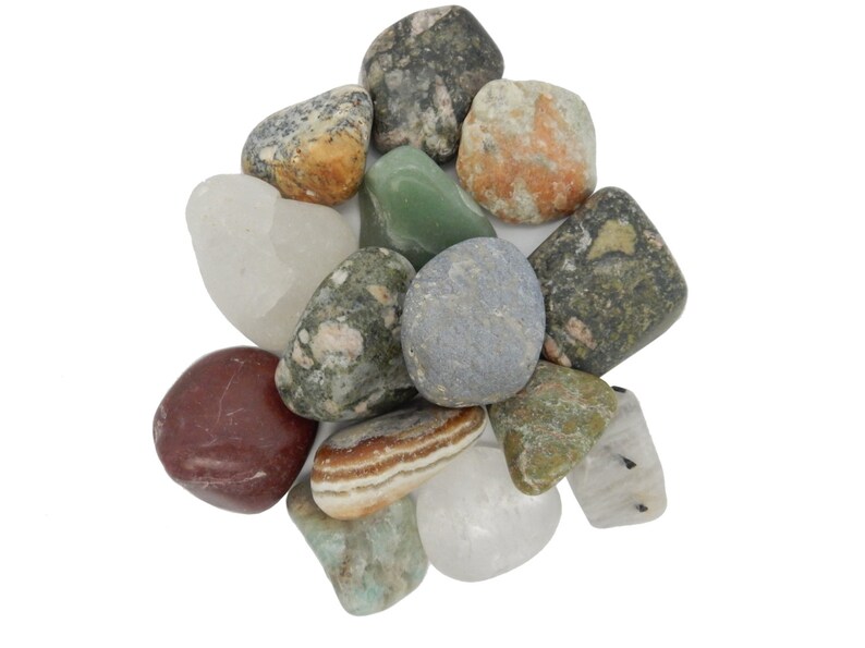 Natural Tumbled Gemstones SET Tumbled Stones Jewelry supplies Arts and Crafts RK200B0X65 image 5