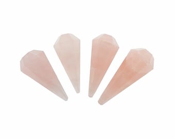 Rose Quartz Pendulum Point - Metaphysical - Chakra - Crystal Grids - (RK22B25)