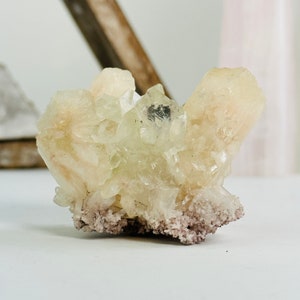 Apophyllite with Stilbite Crystal Cluster High Grade