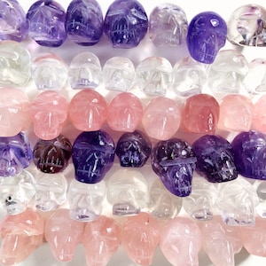 Skull Shaped Gemstones Small for Crafts and Jewelry Crystal Carving