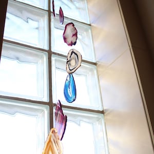 Agate Wind Chimes Mix Color Agate Slice Windchime - Home Decór - Spiritual Gift - Crystal Collection
