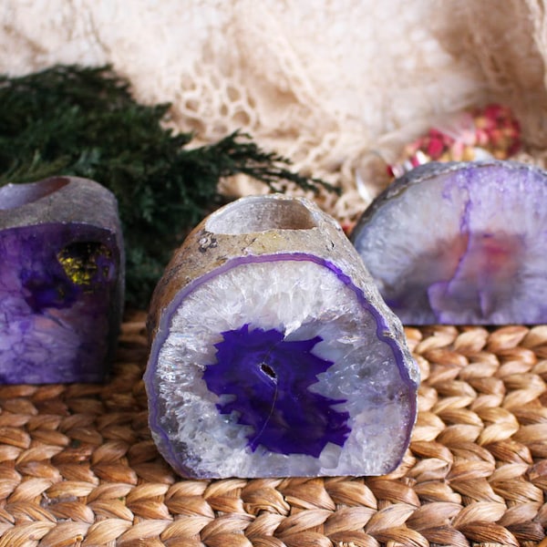 Agate Candle Holder Etsy