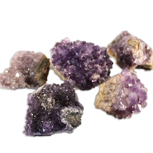 Amethyst Cluster Rough Amethyst Specimen - Medium Size - Natural Stones - Home Decor - Jewelry Supplies  - Crystal Healing (RK24B88)