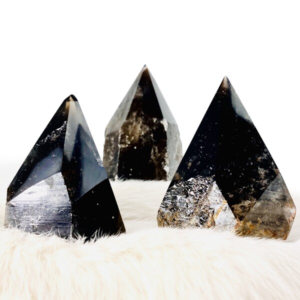 Smokey Quartz Semi Polished Points - By Weight (POINT-29)