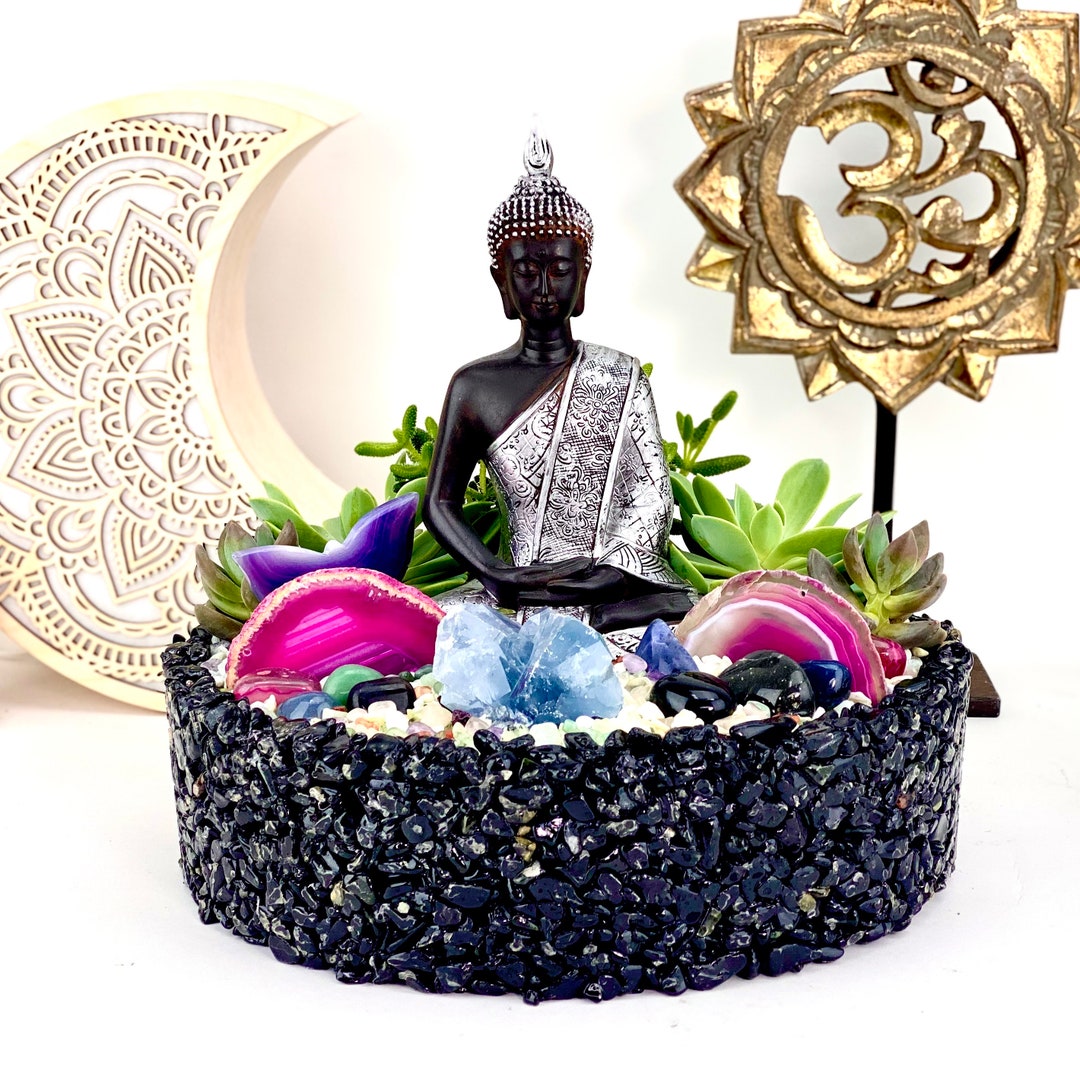 Tumbled Stone Bowl - Custom Handmade Tray With Natural Polished Stones ...