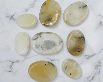 Dendritic Opal Crystal Worry Stone - You Choose