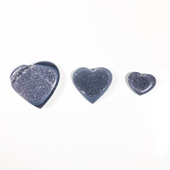 瑪瑙クリスタル ドゥルージーハート - 重量順 - Etsy 日本