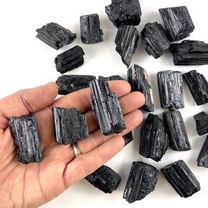Black Tourmaline Crystals and Minerals Natural Tourmaline Rod from Brazil By Piece, Purchase 1, 5, 10, 25, 50, or 100 pieces