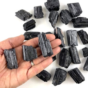 Black Tourmaline Natural Tourmaline Rod from Brazil By Piece, Purchase 1, 5, 10, 25, 50, or 100 pieces TS-116 image 1