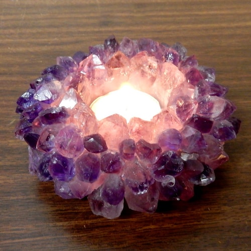Amethyst Point Candle Holder (HW)