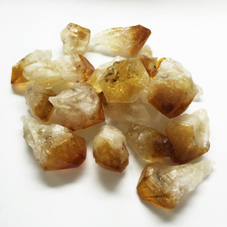 Rock Your Chakra Citrine Crystal 2" 2-4 Oz Raw Rocks And Minerals Sacral Chakra Healing Crystals And Stones