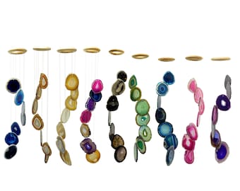 Agate Slice Windchimes - Home Decór - Spiritual Gift - Crystal Collection