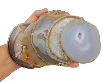 Natural Agate Slice – Dyed Coaster, Home Decor (#5)