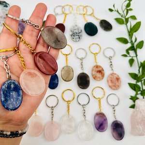 Crystal Worry Stone Keychain