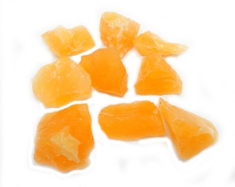 Orange Calcite By 1,5,10 Pieces - (RK403B1) Natural Stones - Chakra Balancing - Reiki - Wire Wrapping - Crystal Grids (RS-21)