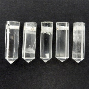 Crystal Quartz Pencil Point Bead - Top Side Drilled Bead