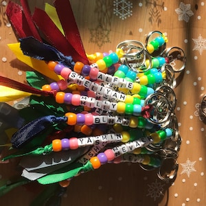 Handmade Personalized  Keyrings - Rainbow Bead Designs