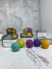 Pastel Colored Catnip Infused Felted Balls with Recharging Tin by Simply B Vermont 