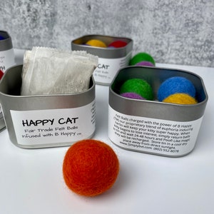 Catnip Infused Felted Balls with Recharging Tin by Simply B Vermont image 5