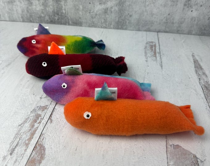 Fish Catnip Toy "Jack the One Eyed Catfish" Handmade Fleece Cat Toy /Organic Catnip Toy/ made by Simply B Vermont