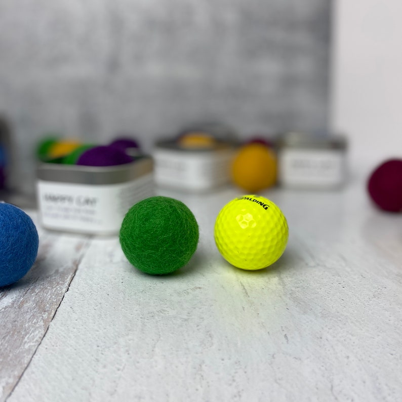 Jumbo-Sized Catnip Infused Felted Balls with Recharging Tin by Simply B Vermont image 5