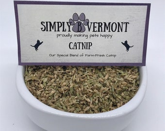 Organic Bulk Dried Catnip (Nepeta Cataria) DIY Cat Toy Refill  Bulk Herbs Dried Catnip Leaf Simply B Vermont