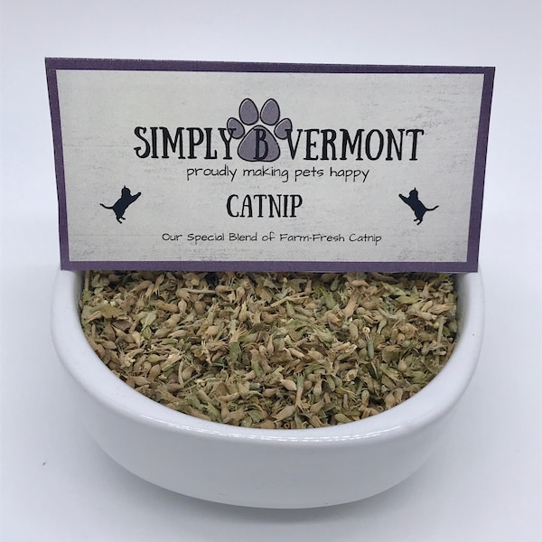 Organic Bulk Dried Catnip (Nepeta Cataria) DIY Cat Toy Refill  Bulk Herbs Dried Catnip Leaf Simply B Vermont