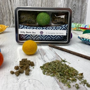 Kitty Bento Box Catnip Toy Gift Tin