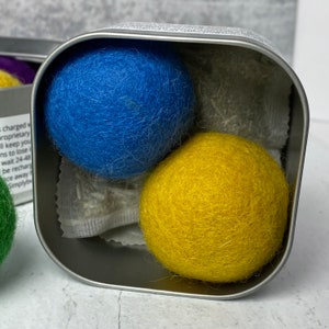 Jumbo-Sized Catnip Infused Felted Balls with Recharging Tin by Simply B Vermont image 3