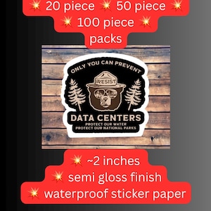No Data Center Sticker | Protect Our Community Decal | Stop Data Centers | Environmental Protest Sticker | Laptop Water Bottles