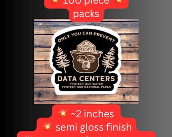 No Data Center Sticker | Protect Our Community Decal | Stop Data Centers | Environmental Protest Sticker | Laptop Water Bottles