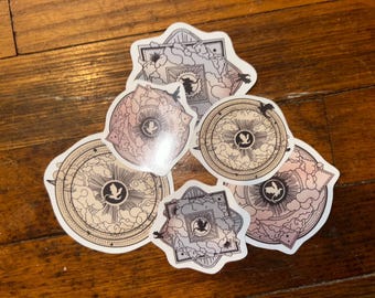vinyl stickers- fourth wing, iron flame, onyx storm