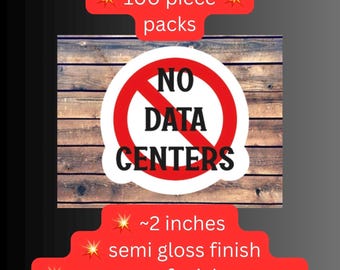 No Data Center Sticker | Protect Our Community Decal | Stop Data Centers | Environmental Protest Sticker | Laptop Water Bottles