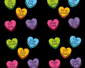 20-50-100 pc- conversation hearts sticker pack. anti trump stickers, anti fascist, anti racist sticker. Sticker pack. Variety pack