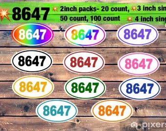 8647 Sticker | Political Protest Vinyl Sticker | Resist 47 Decal | Democracy Activist Sticker | Anti Trump Satire Laptop Sticker
