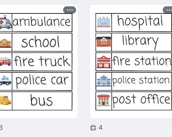 Palavras-chave para o mural de vocabulário da pré-escola: Auxiliar da comunidade