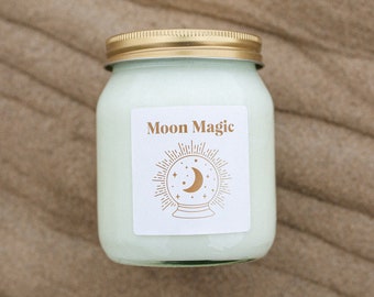 Hand Poured, Large Moon Magic, Celestial, Soy Candle