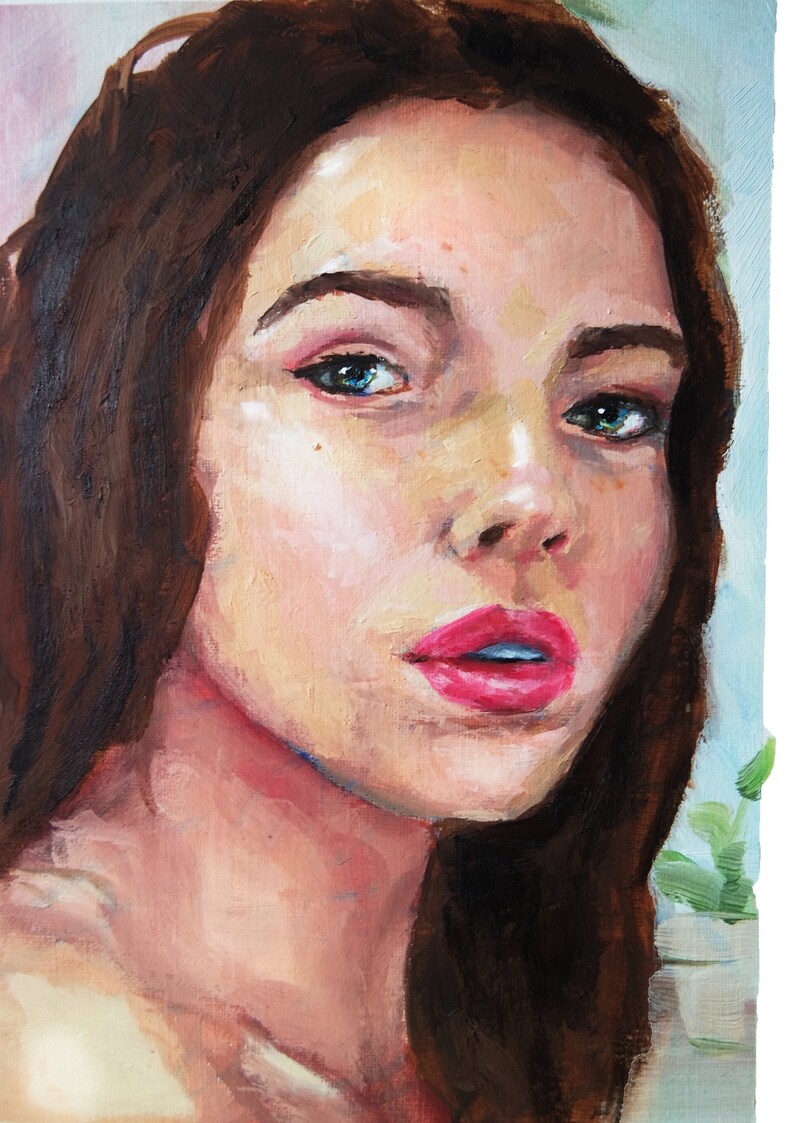 Custom oil portrait from photo Commission portrait painting Etsy