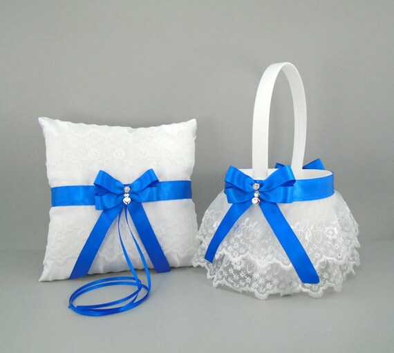 Royal Blue Wedding Bridal Flower Girl Basket Ring Bearer Etsy