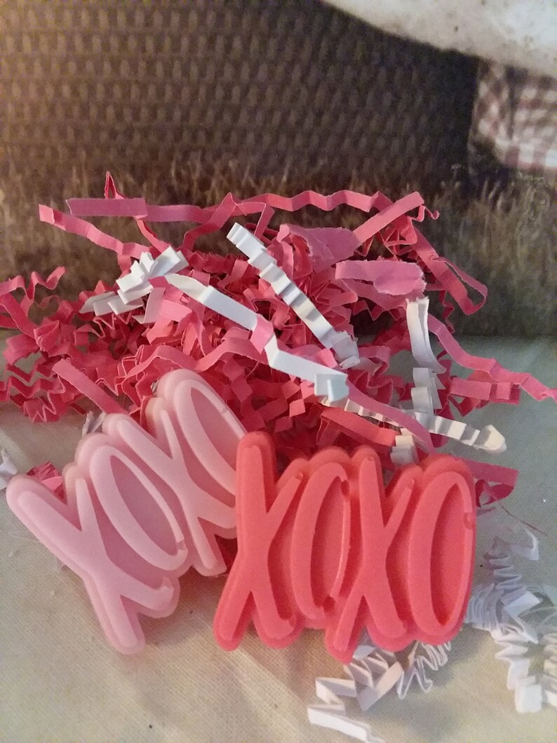 Clear bag Scented with Sugar Cookie. custom tag Wedding soap favorsxoxo soap favors16 wedding favorsvalentine soaps shreds ribbon