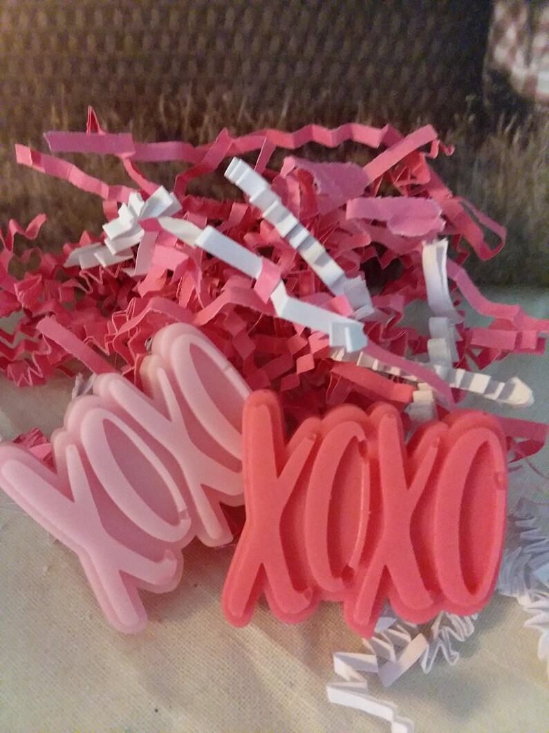 Clear bag Scented with Sugar Cookie. custom tag Wedding soap favorsxoxo soap favors16 wedding favorsvalentine soaps shreds ribbon