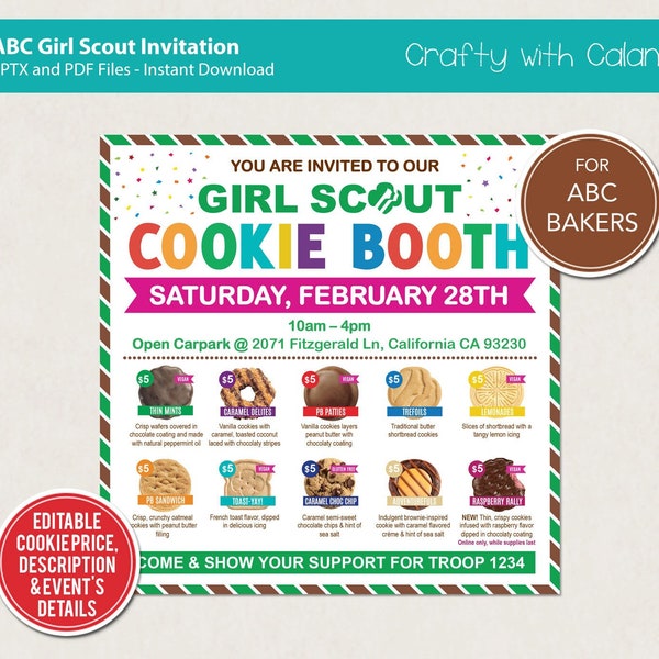 Girl Scout Cookie Flyer - Etsy