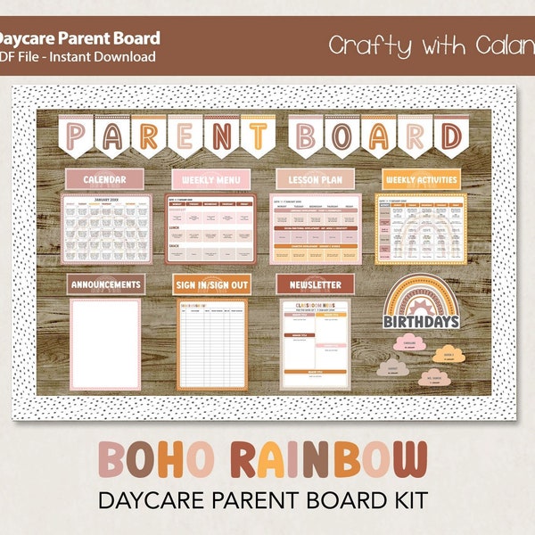 Daycare Parent Board, Childcare Bulletin Board Template, Parent Info Board, Childcare Info Center, Daycare Organization, Daycare Management
