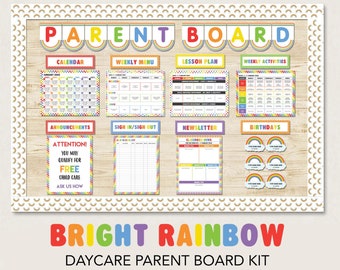 Daycare Parent Board, Childcare Bulletin Board Template, Parent Info Board, Childcare Info Center, Daycare Organization, Daycare Management