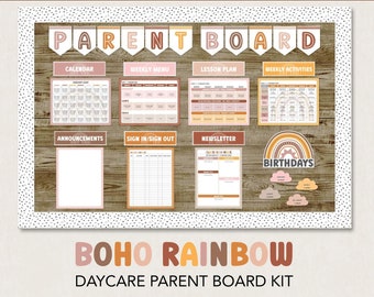 Daycare Parent Board, Childcare Bulletin Board Template, Parent Info Board, Childcare Info Center, Daycare Organization, Daycare Management